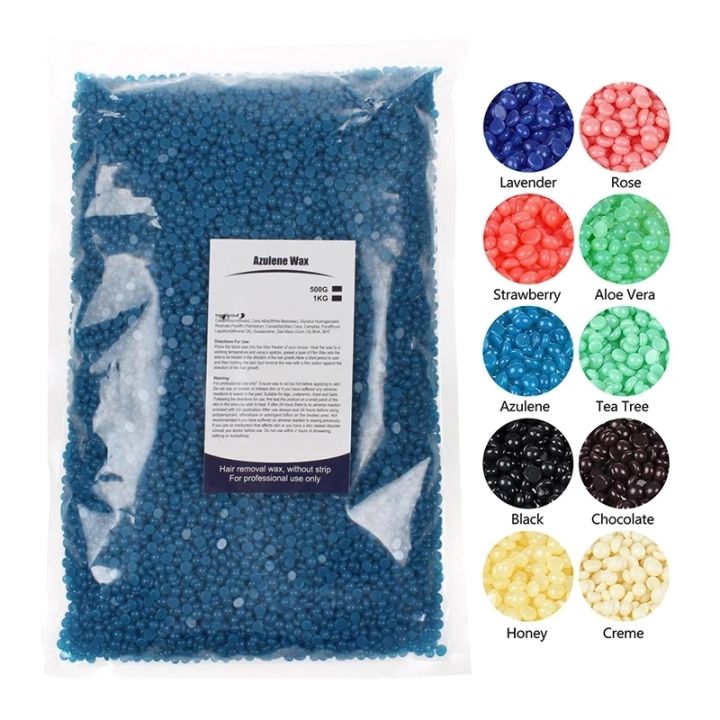 2025 NEW 1000g Hard Wax Beans Solid Hair Remover No Strip Depilatory Hot Film Wax Bead Hair Removal for Full Body Bikini Face Leg Eyebrow