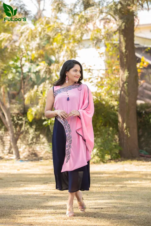 FuLoo's%20Valentine%20Heavy%20Crazy%20Embroidery%20Georgette%20Dress%20#1002%20-%20Image%204