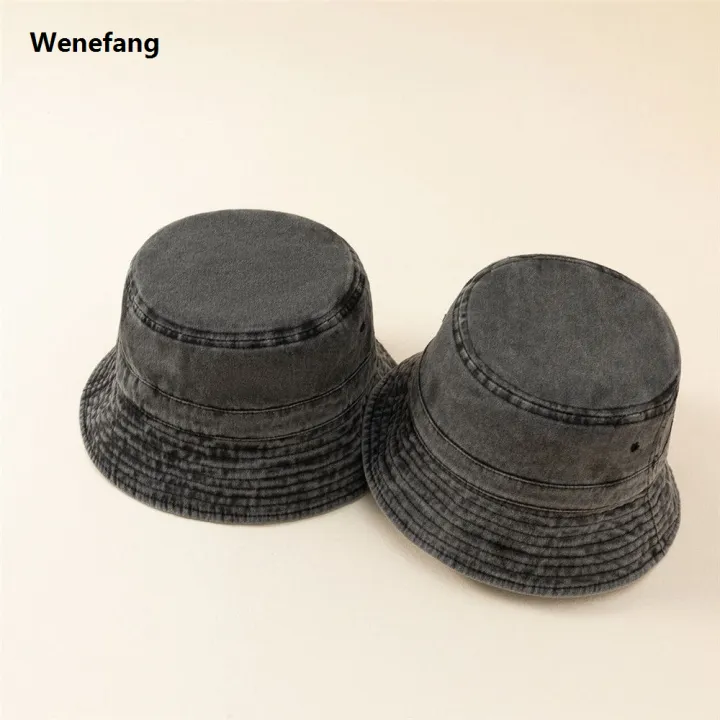 Wenefang%20Washed%20Denim%20Bucket%20Hat%20Wide%20Brim%20Cotton%20Fisherman%20Hat%20Summer%20Bargain%20price%20Panama%20Sun%20Hat%20Outdoor%20Beach%20Fishing%20Cap%20For%20Aldult%20Kids%20-%20Image%203