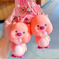 Loopy Bubble Blowing Squeeze Keychain Ruby Doll Pendant 2024 Backpack Decoration Toy Ornament. 