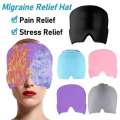 Migraine Hat Hot and Cold Compress Gel Ice Mask Relief Stretchable Physical Therapy Care Headgear for Men Women. 