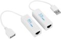 USB to RJ45 Extension Adapter Over RJ45 Ethernet LAN Splitter Cable USB 2.0 Extender Over Cat5/Cat5e/Cat6 Cable Connector Adapter up to 150ft 1 Pair b tech. 