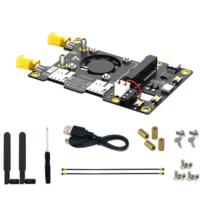 (GGBR) 4G 3G LTE WWAN Modem Mini PCI-E MPCIe Wireless Module Adapter 2 Nano SIM Card Holder Antennas for 4 3 2 B+