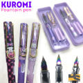 Bizzy Premium quality Kuromi Ink pen with crystal box / fountain pen with 2 cartridges cute stationery for girls. 