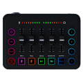 48V Sound Card Audio Mixer Rechargeable Audio Interface RGB Mixer with XLR Microphone Interface for Podcasting/Recording, Easy to Use. 