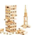 Antlantic Wood Store Wooden Wiss Toy Blocks Toy for Kids with 4 Wooden Dice Toy Tumbling Tower 54 Pieces. 