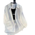 Sun protection clothing, chiffon shirt, women's summer 2024, new cardigan, thin with sundress, overcoat, cover-up, jacket. 