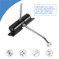 Household Black Belt Wheel Adjustable Zinc Alloy Spring Door Closer. 