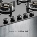 KAFF 5 Burner Built-In-Hobs | Alton ALNF 865 | 86cm | Auto Electric Ignition | Black Tempered Glass (8 mm Thick) | Designer Anti Slip Metal Knob. 