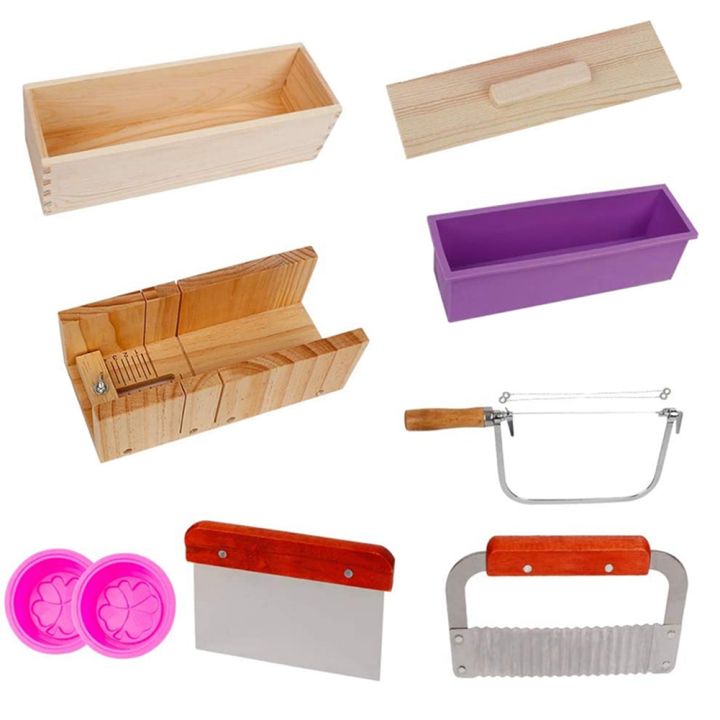 9PCS Silicone Soap Molds Kit, for Soap Cake Making