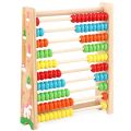100 Beads Wooden Abacus Counting Number Preschool Kid Math Learning Teaching Toy. 