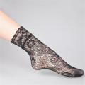 Black Lace short socks Comfortable Lace Ultrathin Mesh fishnet ankle socks Sheer  Women's black sheer socks for Party Night out Summer fashion Casual. 