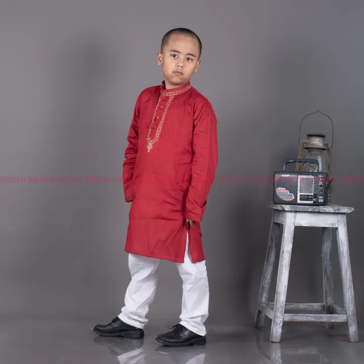 Boy%20Kids%20Festival%20traditional%20Kurta%20For%20Pooja%20Brataband%20Marriage%20Occasion%20Stylish%20Kurta%20Pajama%20Set%20-%20Image%203