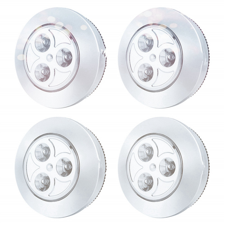 JINMY%2010%20Pack%20LED%20Battery-Powered%20Wireless%20Night%20Tap%20Lamp%20Stick-on%20Push%20Safe%20Lights%20for%20Hallway%20Closets%20Cabinets,%20Silver%20-%20Image%203