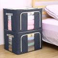 2 Pcs Set Storage Box 66 Ltr Foldable Large Capacity Oxford Cloth Clothes Sundries Organizer Case For Household. 