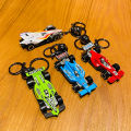 Cartoon Alloy F1 Racing Car Model Keychain Boys and Girls Schoolbag Pendant Key Chain Ring Couple Keyring Small Gift for Kids. 