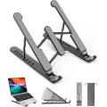 PVC Hard Plastic 7-Level Adjustable Laptop Stand For 10 To 17 Inches MacBook/Laptops. 