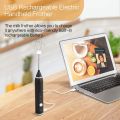 Milk Frother Handheld for Coffee, Electric Hand Foamer Blender for Drink Mixer Electric Milk frother with Double Whisks, USB Rechargeable Electric Foam Maker, for Coffee, Latte, Cappuccino, Egg Whipping. 