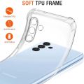 Clear case for Samsung Galaxy A24 - Transparent Soft Shockproof Airbag Crystal Back Cover. 