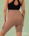 KILO Shapewear Mid-Thigh Shorts – Brown. 