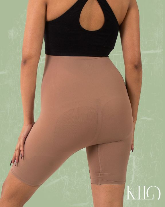 KILO%20Shapewear%20Mid-Thigh%20Shorts%20%E2%80%93%20Brown%20-%20Image%202