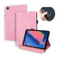 Samsung Galaxy Tab A 8.0 & S Pen (2019) P200 P205 Leather Case, 3D Relief Calf Style Folio Stand Magnetic Smart Cover with Card Slot Pencil Holder. 