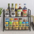 Foldable Metal Rack Organizer for Kitchen Spices / Bathroom/ Office. 