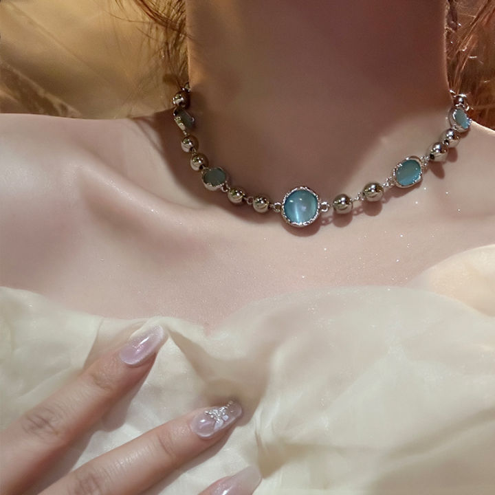 %E3%80%90New%20arrival%E3%80%91Cold%20wind%20blue%20opal%20chain%20stitching%20necklace%20feminine%20light%20luxury%20high%20sense%20clavicle%20chain%202024%20new%20-%20Image%204