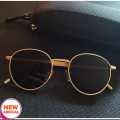 Round Golden Frame Sunglasses For Unisex. 