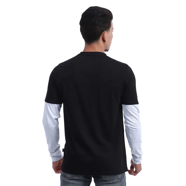 Black%20And%20White%20Color%20Premium%20Cotton%20Round%20Neck%20Full%20Sleeves%20T-shirt%20For%20Men%20-%20Image%204