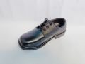 Black Leather School Shoes For Children. 
