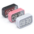 Wireless Speaker Mini Desktop Alarm Clock Bluetooth LED Mirror Digital Clock Mobile Phone Speaker Gift Stereo Effect. 