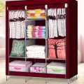 Folding Wardrobe Storage Rack Collapsible Clothes Fabric Cloth Storage (Color May Vary) - Storage Racks |. 