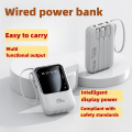 Power Bank 10000 MAh Portable Creative Comes Four-Wire Shared Powerbank With Light And Digital Display By Smart Gallery. 