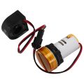 Mini Digital Voltmeter Ammeter 22mm Round AC 50-500V 0-100A Amp Volt Voltage Tester Meter Dual LED Indicator. 