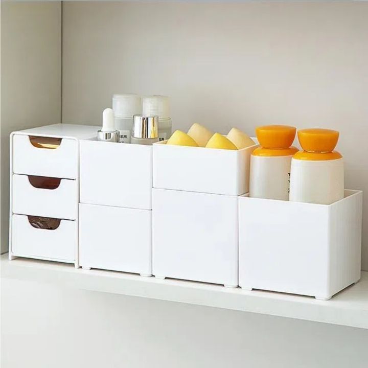 Stack Makeup Box Quality Stackable Makeup Organizer Box Multipurpose Save Space Cosmetic ...