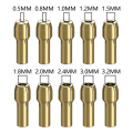 12 Pcs Brass Drill Chuck Collet Set Parts Keyless Chuck 1/32In to 1/8In Replacement 4485 4486 Change Nut. 