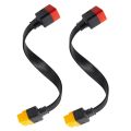 FORIDE 2X New OBD OBD2 Extension Cable Connector for Launch X431 V/Easydiag 3.0/Mdiag/Golo Main 16Pin Male to Female Cable 36cm. 