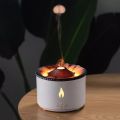 350ml Premium Essential Oil, Diffuser Volcano Flame Mist Aromatherapy for Home, Office & spa with auto Shut-Off, White. 