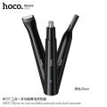 Hoco HP37 3-in-1 Multifunctional Trimmer for Men & Women - Rechargeable Electric Nose Hair, Ear, Eyebrow & Beard Trimmer - Portable Body Grooming Kit & Personal Shaver. 