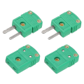 2 Set Mini K Type Thermocouple Wire Connectors Male Female Plug Adapter 200°C(392°F) for Thermocouple Sensor Probe Green. 