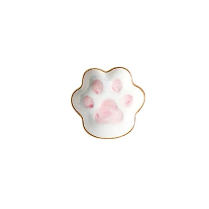 Cat Paw Shape Taste Dish Cute Japanese Style Ceramic/Porcelain Dip Dishes Soy Sauce Dish For Soy Sauce Vinegar Mustard