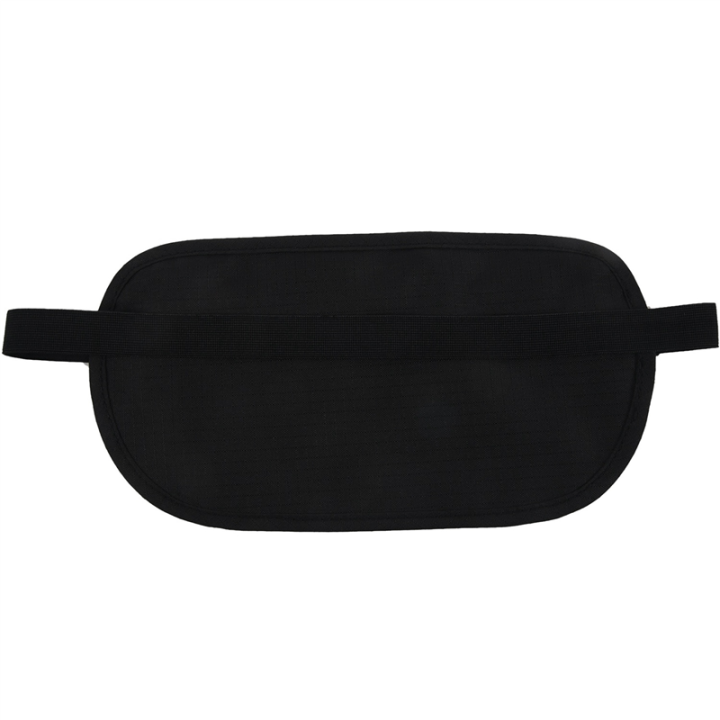 2X Waist Pouch for Passport Money Belt Bag Hidden Security Wallet Black