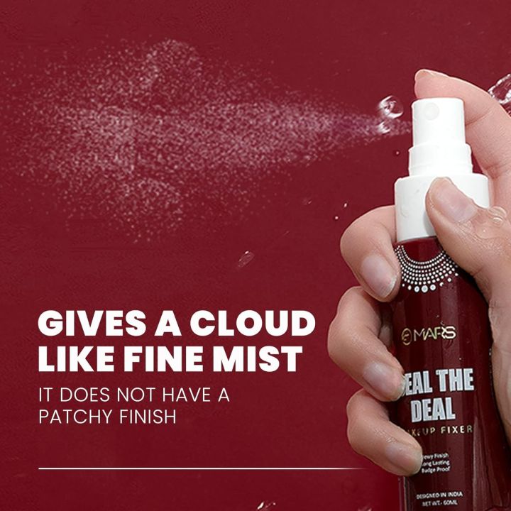 MARS%20Seal%20the%20Deal%20Long-Lasting%20Makeup%20Fixer%20Spray%20with%20Hyaluronic%20Acid%20%7C%20Hydrating%20Dewy%20Base%20Setting%20Spray%20for%20Professional%20Face%20Makeup%20%7C%20Budge%20Proof%20%7C%20Non%20Sticky%20,60%20ml%20-%20Image%202