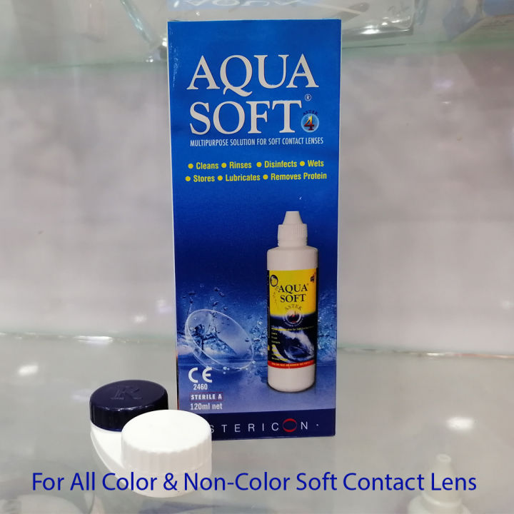 120ml AquaSoft Color/Non-Color Contact Lens Mps Solution | Daraz.com.np