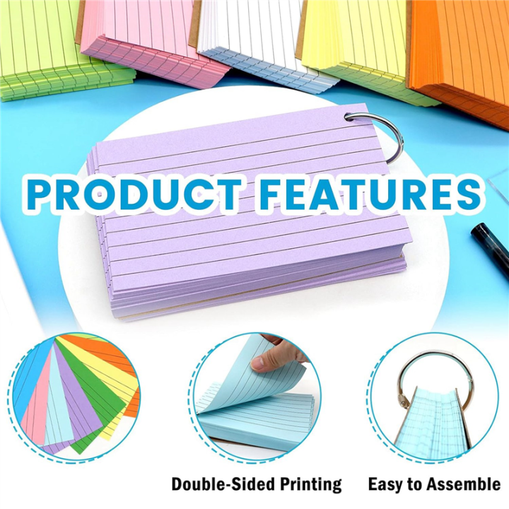 1000%20PCS%20Index%20Cards%20Set%20Kit%203X5%20Inches%20Colored%20Flash%20Cards%20with%20Ring,%20Punched%20Lined%20Ruled%20Index%20Cards%20Notecards%20Kit%20-%20Image%207