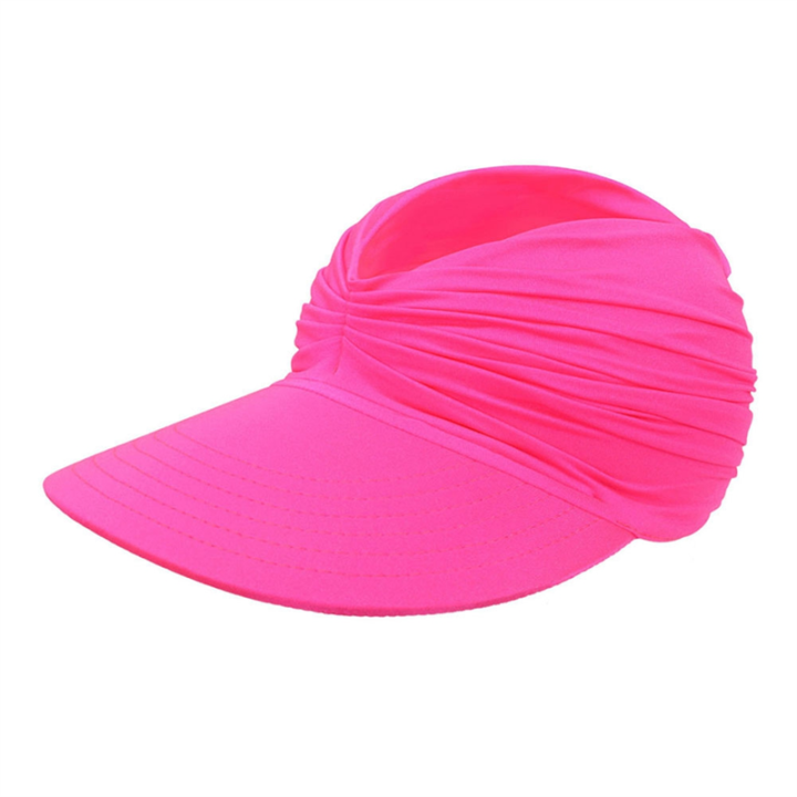 Pink Summer Beach Hat Big Visor Sun Hats for Women Outdoor UV Protection Top Empty Sport Baseball Cap