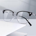 Metal Frame Blue Light Glasses Lens Square Frame Vintage Eyeglasses UV400 Eyewear for Unisex Men and Women Digital Devices Eye Protection Fashion. 