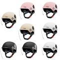 AXK Motorcycle Open Face Helmet Sun Transparent Visor Wind Shield Dual Lens Adjustable Quick Release Buckle Stylish Half Helmet For Men Women 708-1A Bles Online. 