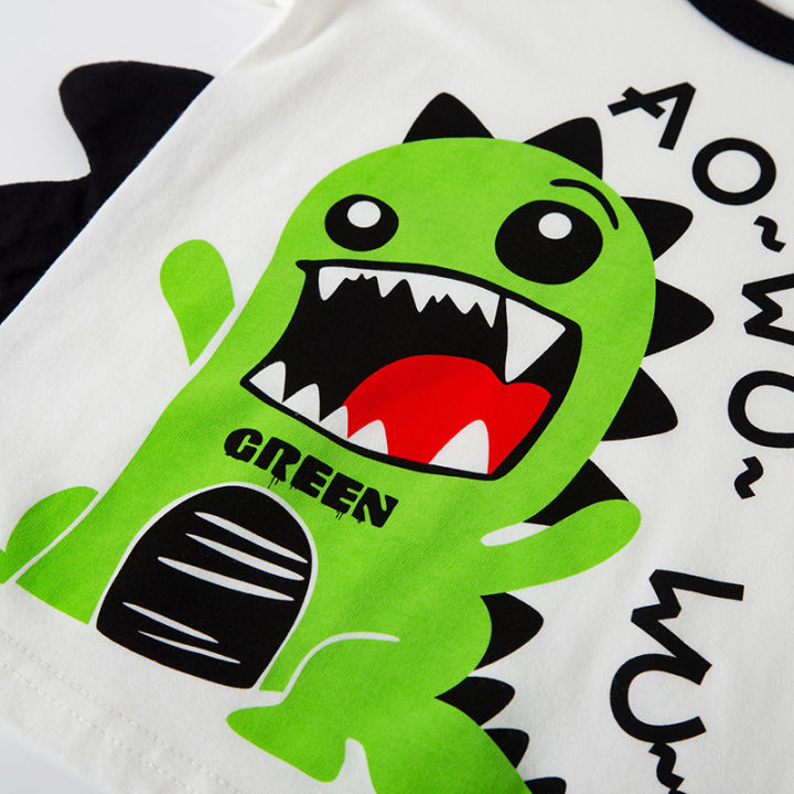 betop%20children's%20clothing%20korean%20dinosaur%20summer%20kids%20short%20sleeve%20t-shirt%20cartoon%20pattern%20boy%20top%20half%20-%20Image%204